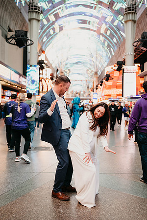 Fremont Street Elopement Las Vegas Elopement Photographer