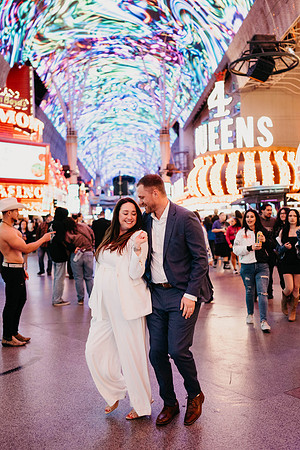 Fremont Street Elopement Las Vegas Elopement Photographer