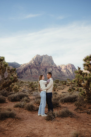 Red Rock Canyon Las Vegas Desert Engagement Portraits Las Vegas