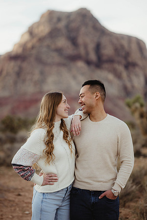 Red Rock Canyon Las Vegas Desert Engagement Portraits Las Vegas