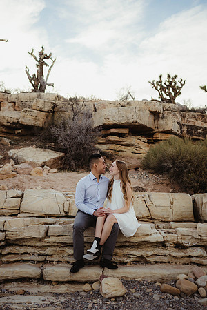 Red Rock Canyon Las Vegas Desert Engagement Portraits Las Vegas